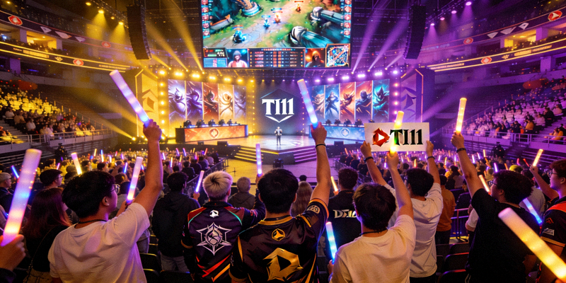 DOTA2国际邀请赛TI11决赛现场观众欢呼的盛大场面