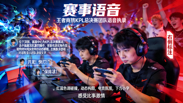 《赛事语音》王者荣耀KPL总决赛团队语音实录，感受赛场激情